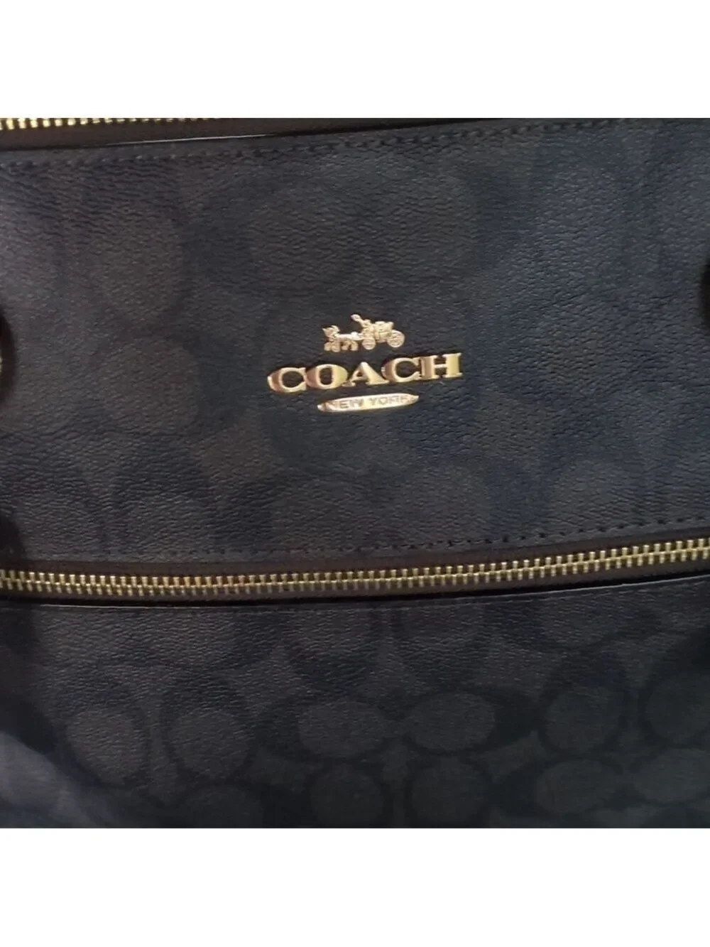 NWT Coach Purse Gallery Tote‎ Signature Canvas/brown color